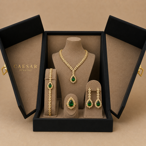 The Empress — Royal Emerald Jewelry Set