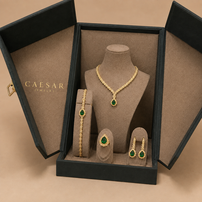 The Empress — Royal Emerald Jewelry Set