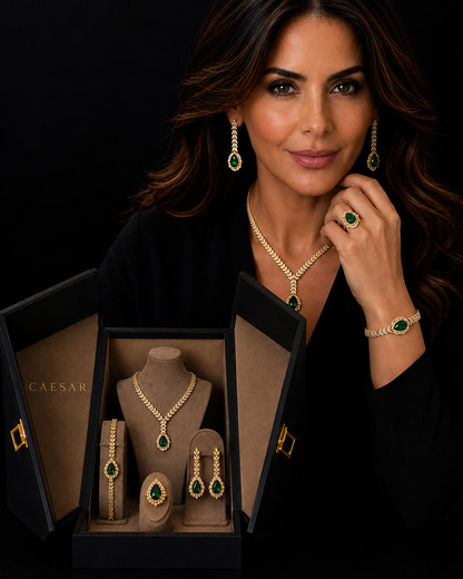 The Empress — Royal Emerald Jewelry Set